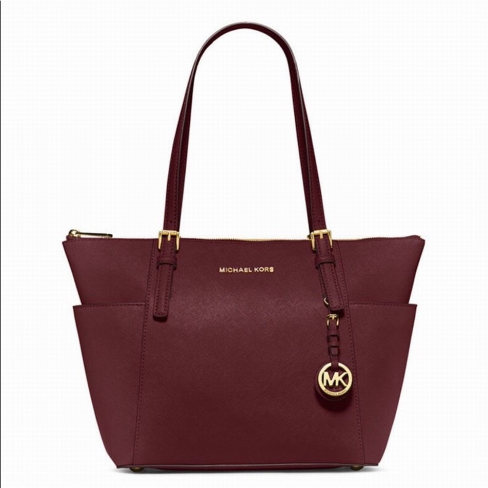 Michael Kors Jet Set Large Crossgrain Leather Tote